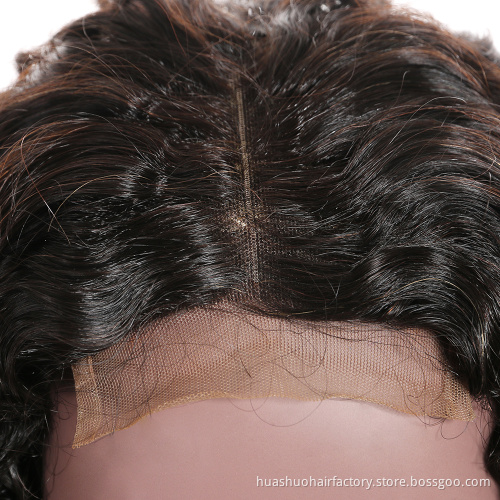 Wholesale Cheapest Malaysian Dark Roots Curly Bob Lace Front Wig Without Synthetic